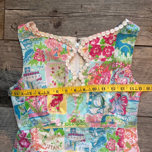 Lilly Pulitzer Women's Sleeveless Dress Multicolor State Print Size 0 - Picture 9 of 9